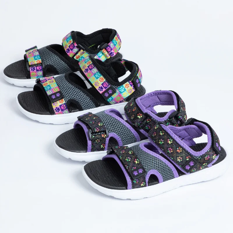 Paw Print Adjustable Comfort Sandals