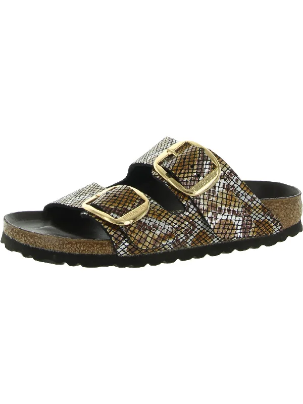 Arizona Big Buckle Womens Nubuck Cork Footbed Sandals