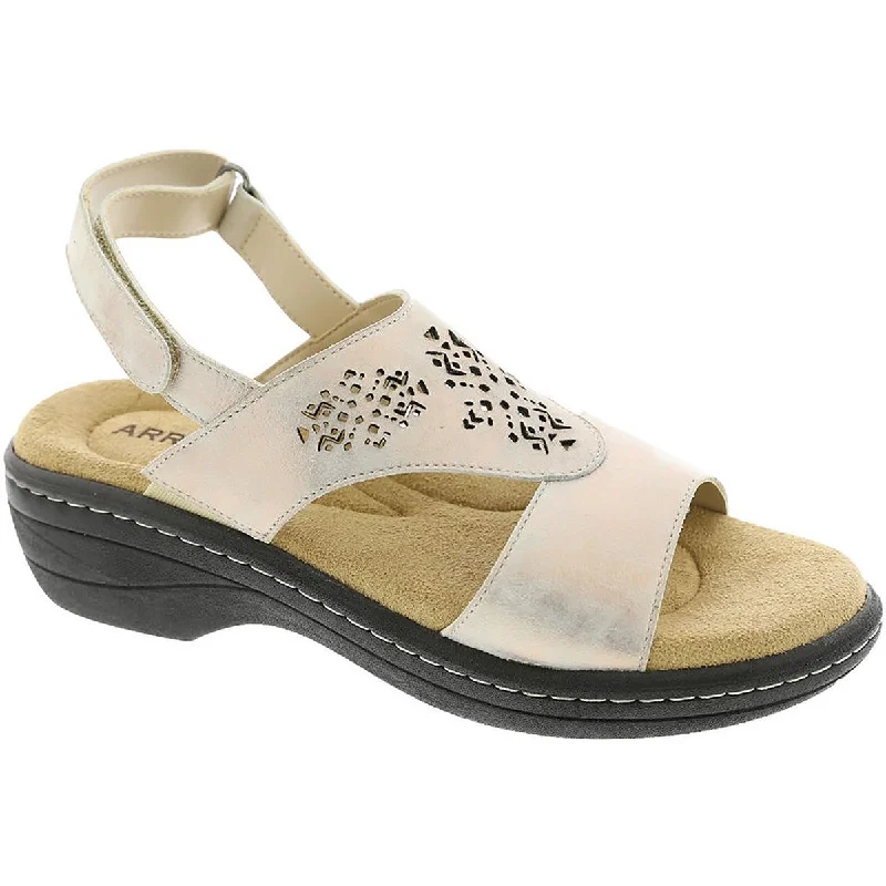 Array Womens Seaside Leather Wedge Sandals