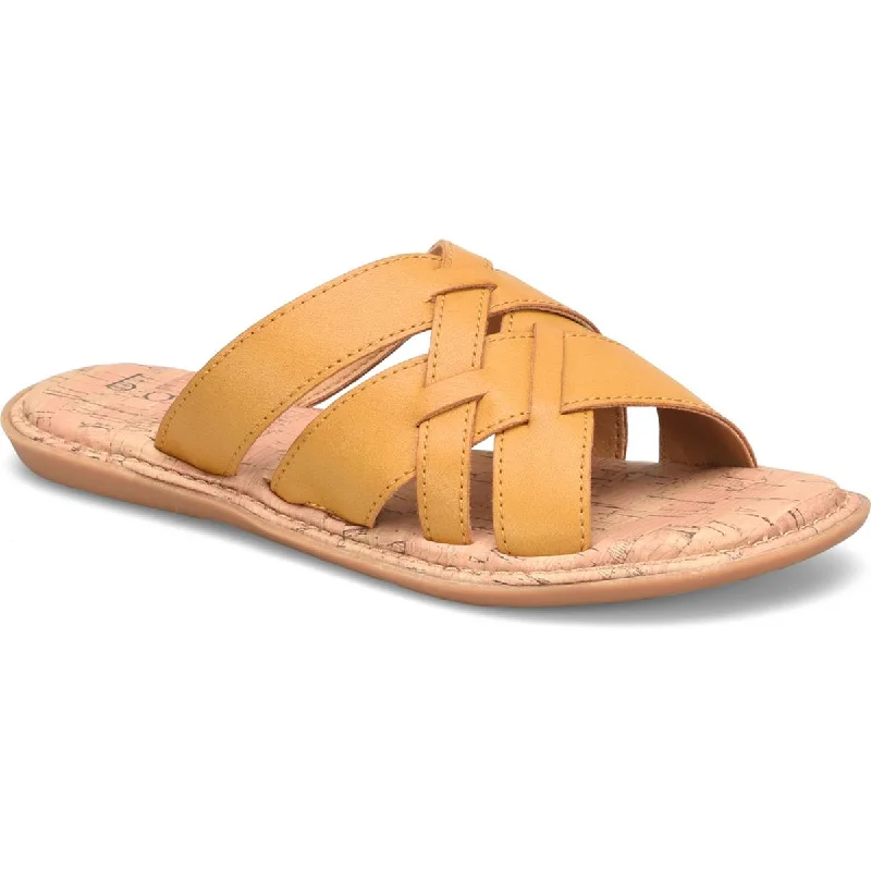 B.O.C. Womens Mona  Strappy Slip On Slide Sandals