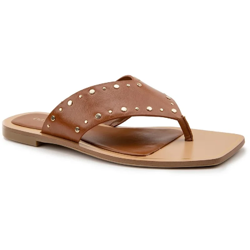 BCBGeneration Womens IXINA Leather Thong Sandals