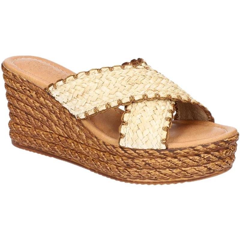 Bella Vita Womens Geo-Italy  Woven Wedge Sandals