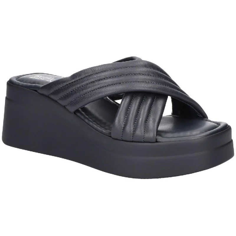 Bella Vita Womens Maz-Italy Cushioned Footbed Leather Slide Sandals