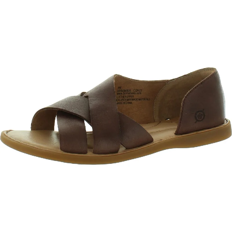 Born Womens Ithica Leather D'Orsay Strappy Sandals