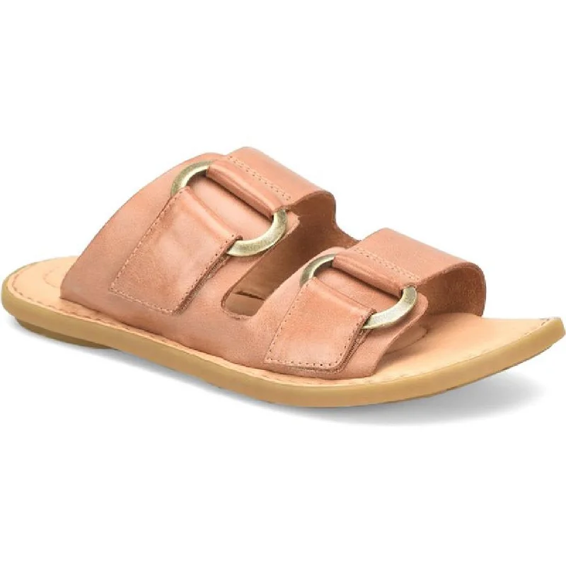 Born Womens Marston Leather Slip On Slide Sandals