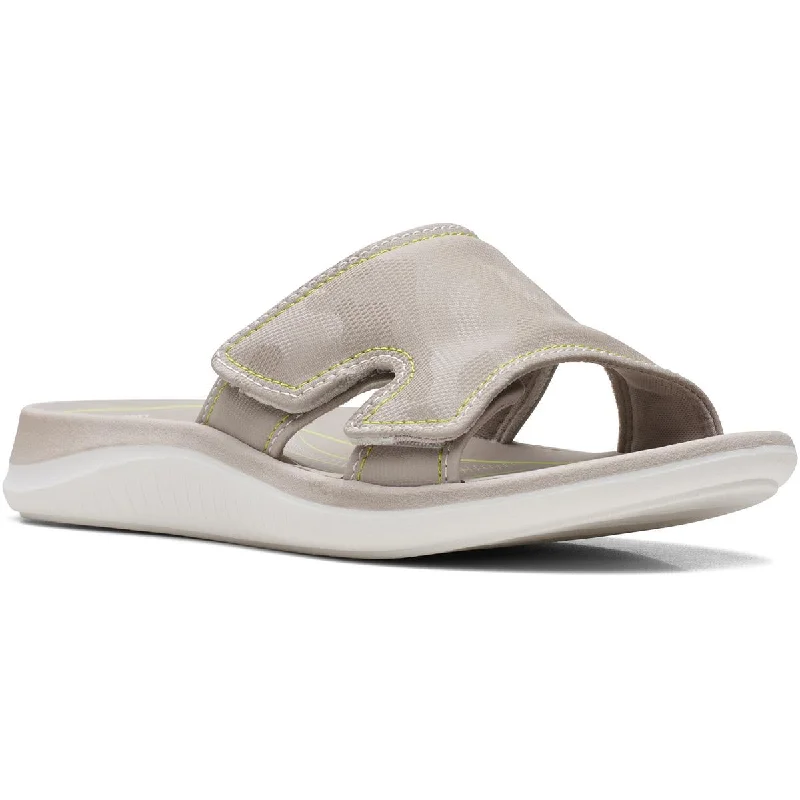 Clarks Womens Glide Bay Cushioned Footbed  Slide Sandals