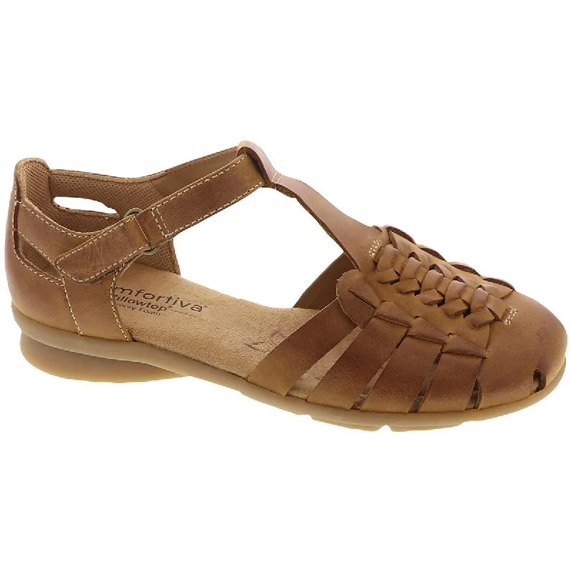 Comfortiva Womens Persa  Leather Closed Toe Fisherman Sandals