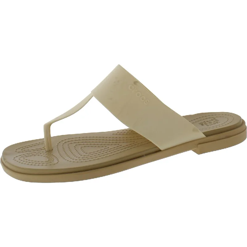 Crocs Womens Cushioned Footbed  Slide Sandals