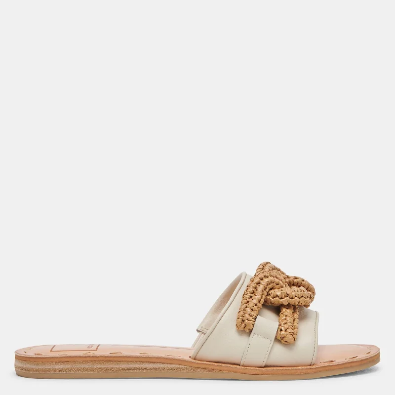 Desa Sandals Ivory Leather