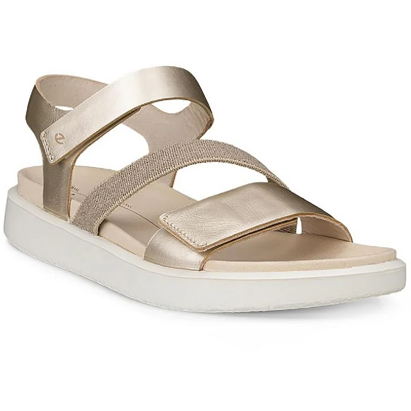 ECCO Womens Flowt 2 Leather Wedge Sandals