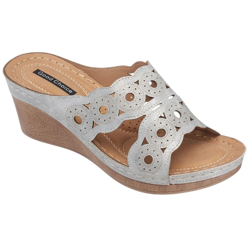 Good Choice Womens April Comfort Footbed Wedge Sandals