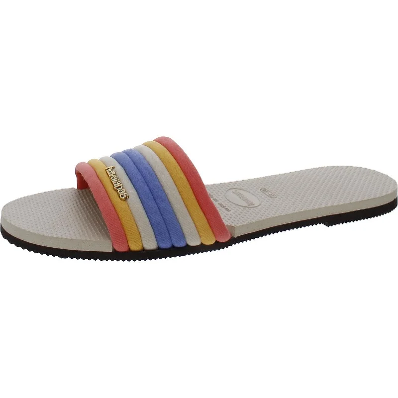 Havaianas Womens YOU MALTA Round toe Rainbow Flatform Sandals