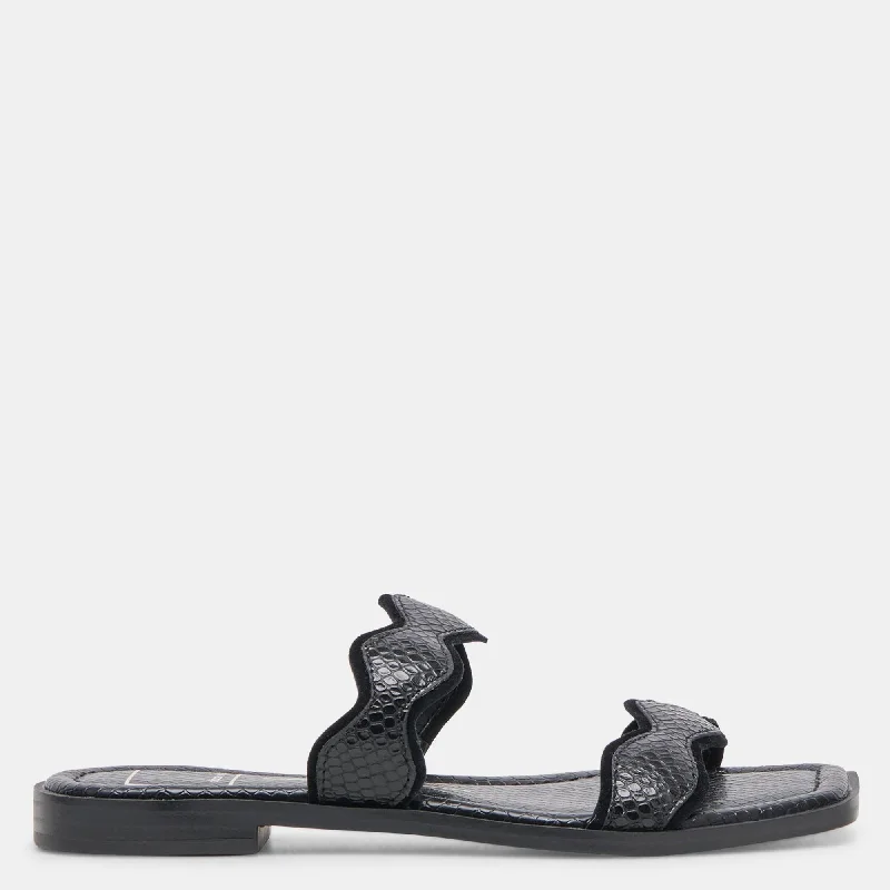 Ilva Sandals Onyx Embossed Leather