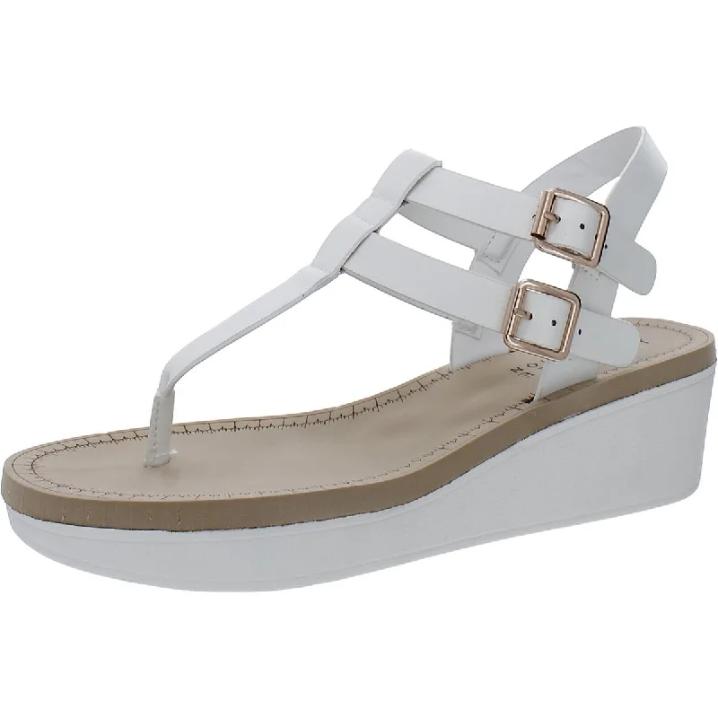 Journee Collection Womens Faux Leather Jelly Sandals