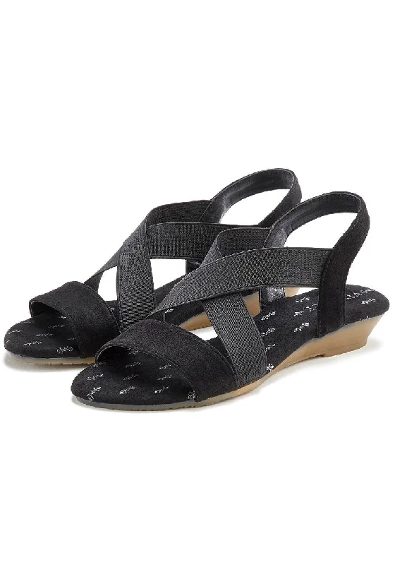 LASCANA Women's Strappy Wedge Sandals