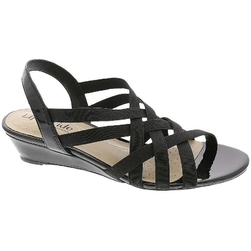 LifeStride Womens Yung Patent Slingback Sandals