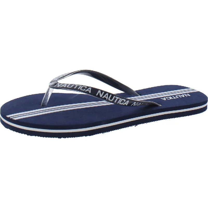 Nautica Womens Hatcher 7 Logo Man Made Thong Sandals