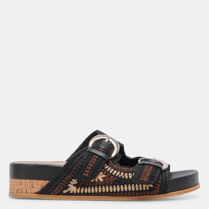 Ralli Sandals Black Multi Knit