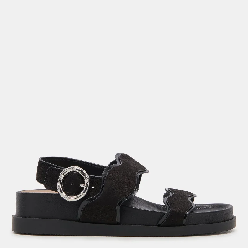 Sindy Sandals Black Nubuck