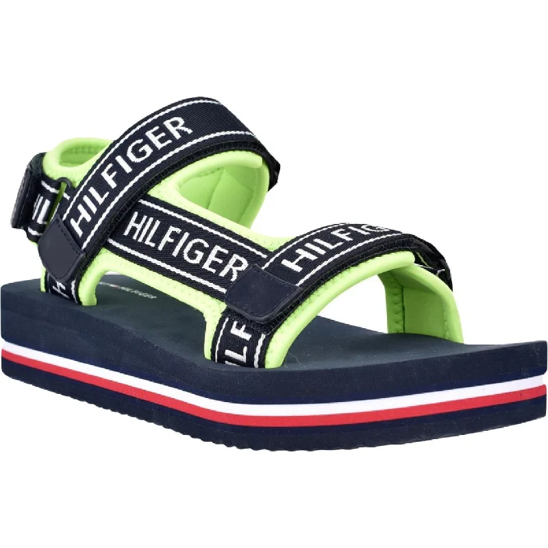 Tommy Hilfiger Womens Nurii Logo Ankle Strap Flatform Sandals