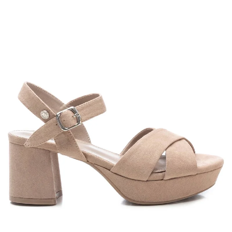 Women's Suede Cross Strap Sandals By XTI