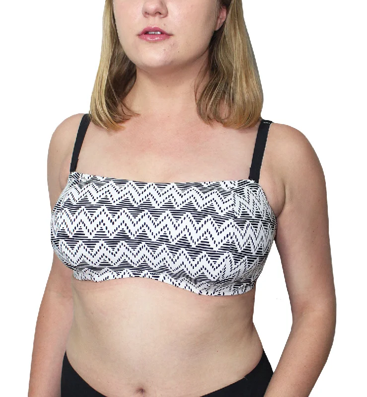 Anita Aluna Wave Bella Underwire Bandeau Bikini (8765-1) - Black/White