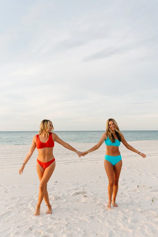 Barcelona Swim Top - Red