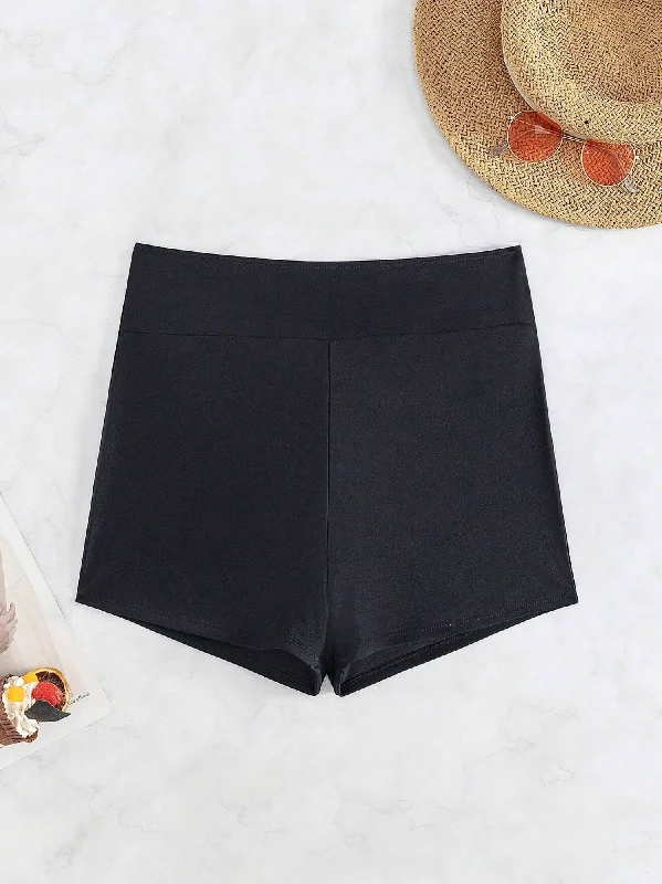 BASICS High-Waisted Plain Bikini Shorts