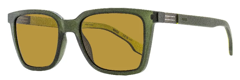 Boss Men's Rectangular Sunglasses B1574/S GP770 Green/Yello 53mm