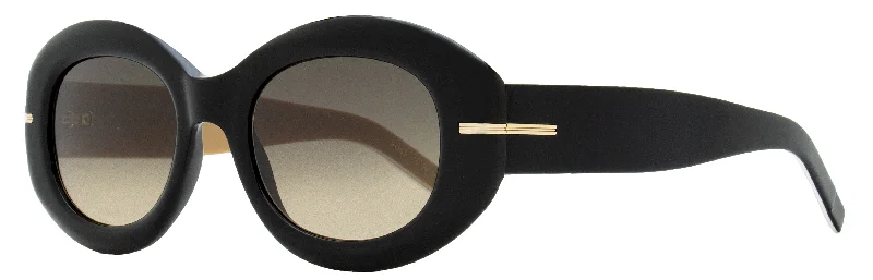 Boss Women's Oval Chain Sunglasses B1521/N/S 0WMPR Black/Beige 51mm