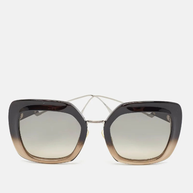 Fendi Ombre Black Gradient Ff0317/s Tropical Shine Oversized Sunglasses