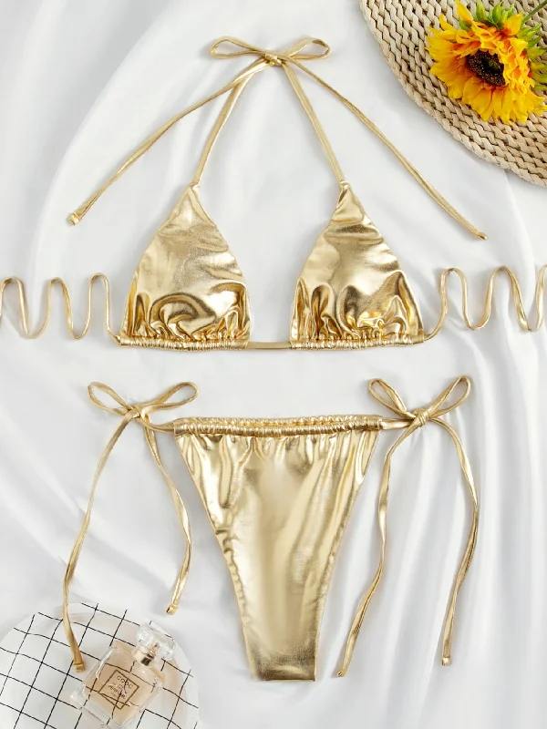 Golden Hour Metallic Bikini