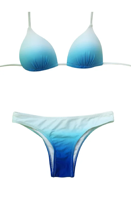 Iyasson Sky Blue Triangle Top Bikini Swimwear