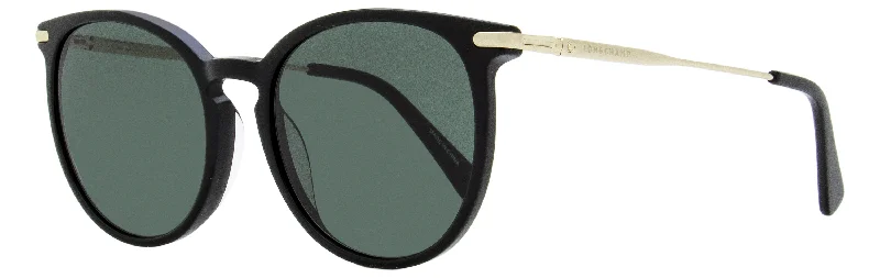 Longchamp Women's Large Pantos Sunglasses LO646S 001 Black/Gold 54mm