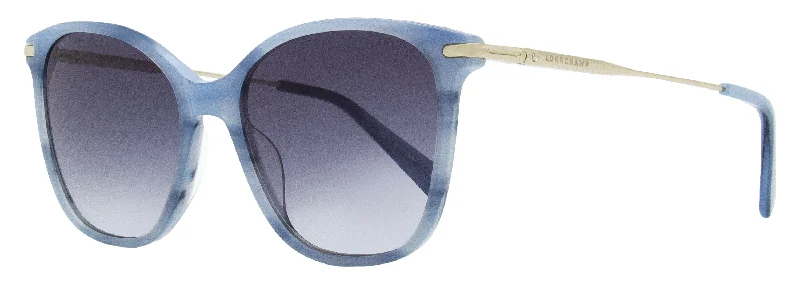 Longchamp Women's Square Sunglasses LO660S 421 Blue Marble 54mm