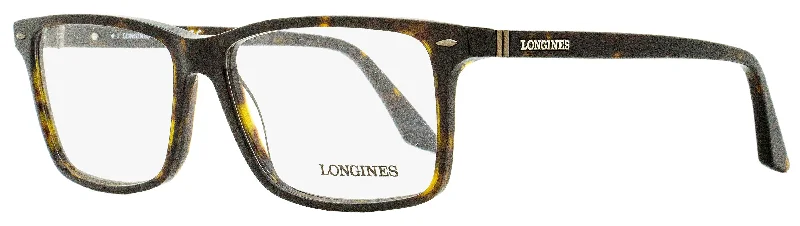 Longines Men's Rectangular Eyeglasses LG5032 052 Dark Havana 57mm