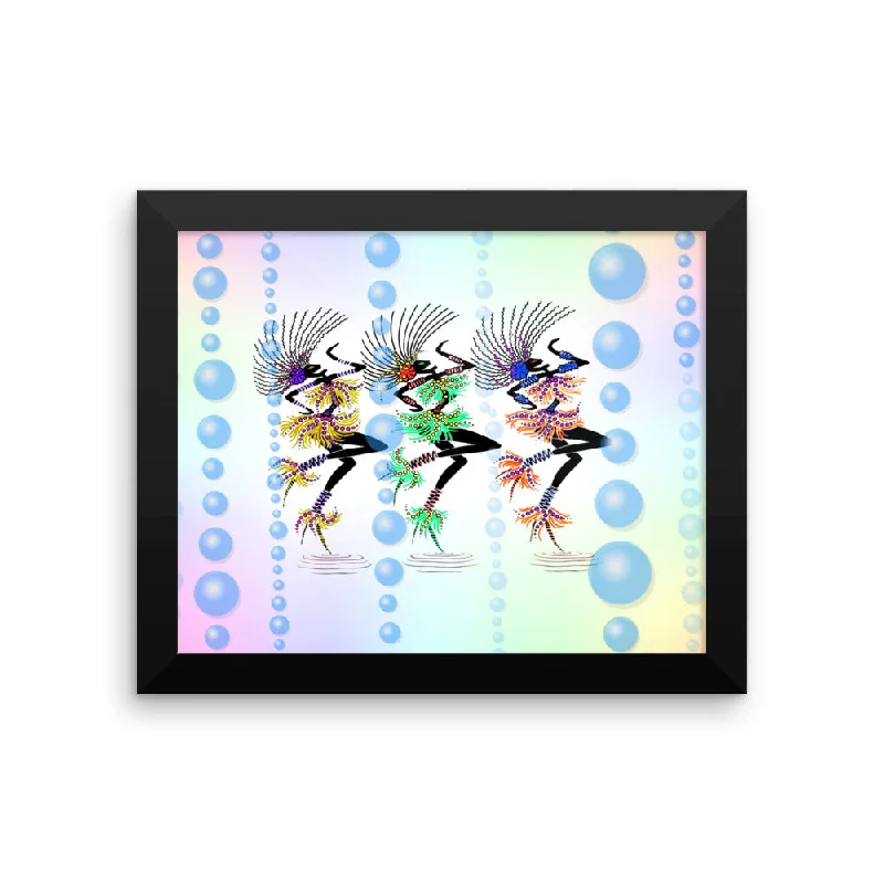 MARDI GRAS GIRLS Framed poster