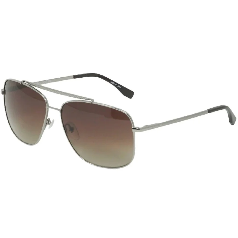 Men's L188S Sunglasses In Light Grey / Brown Gradient