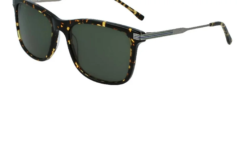 Men's L960S Sunglasses In Dark Havana / Green