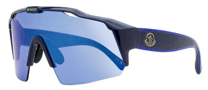 Moncler Men's Alt Fit Shield Sunglasses ML0270-K 90X Blue 0mm