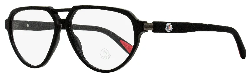 Moncler Men's Pilot Eyeglasses ML5162 001 Black 57mm