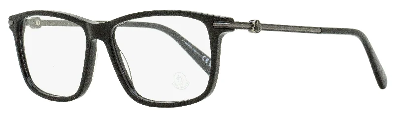 Moncler Men's Rectangular Eyeglasses ML5205 001 Black/Gunmetal 54mm