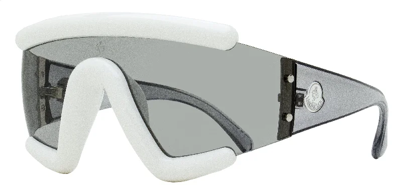 Moncler Unisex Lancer Shield Sunglasses ML0253 21A White 0mm