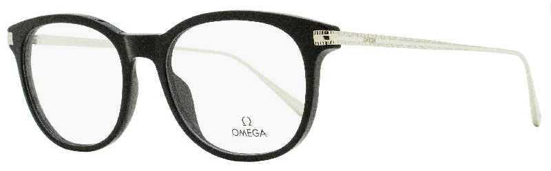 Omega Men's Pantos Eyeglasses OM5013 001 Black/Palladium 53mm