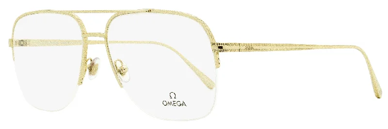 Omega Men's Pilot Eyeglasses OM5031 032 Gold 59mm