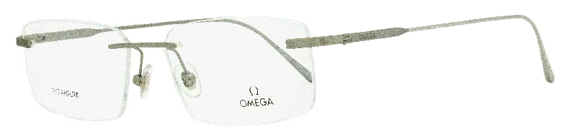 Omega Men's Rimless Eyeglasses OM5037 016 Palladium 56mm