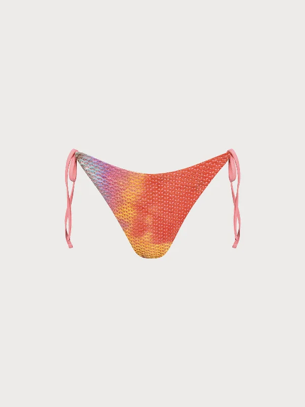 Orange Crochet Tie Bikini Bottom