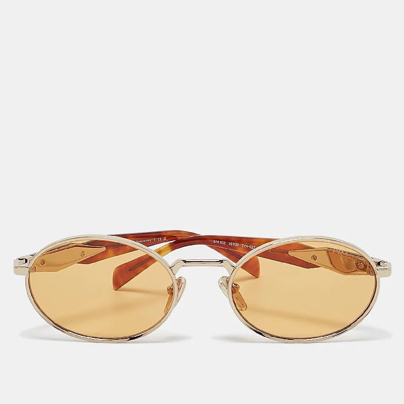 Prada Gold Tone/papaya Spr65Z Oval Sunglasses