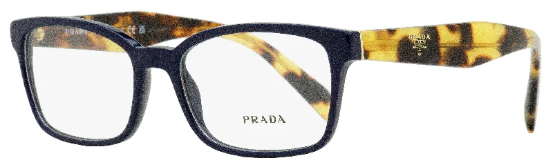 Prada Men's Rectangular Eyeglasses VPR 18T VIB-1O1 Blue/Tortoise 53mm