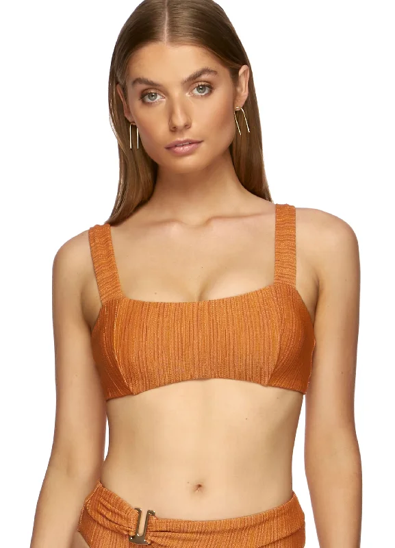 Radiance Square Neck Bikini Top - Gold